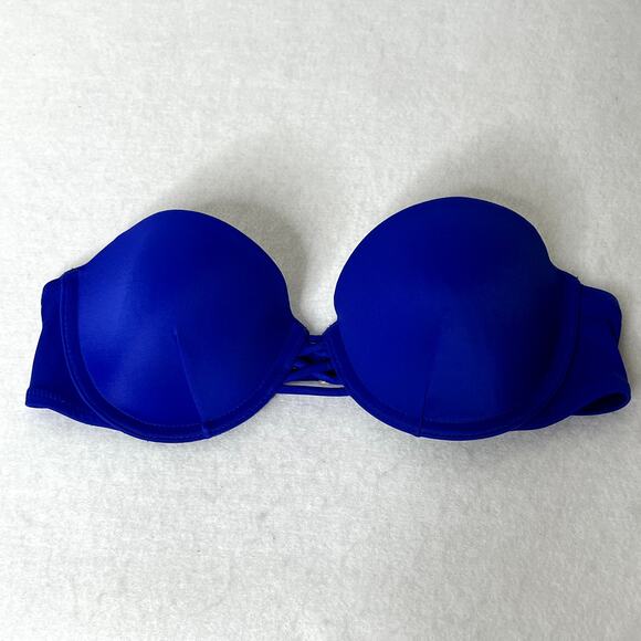 Victoria's Secret Blue Strapless Push Up Bikini Top - Picture 4 of 8